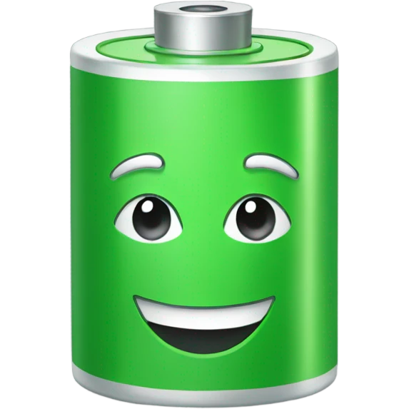 Smiling Green battery  emoji
