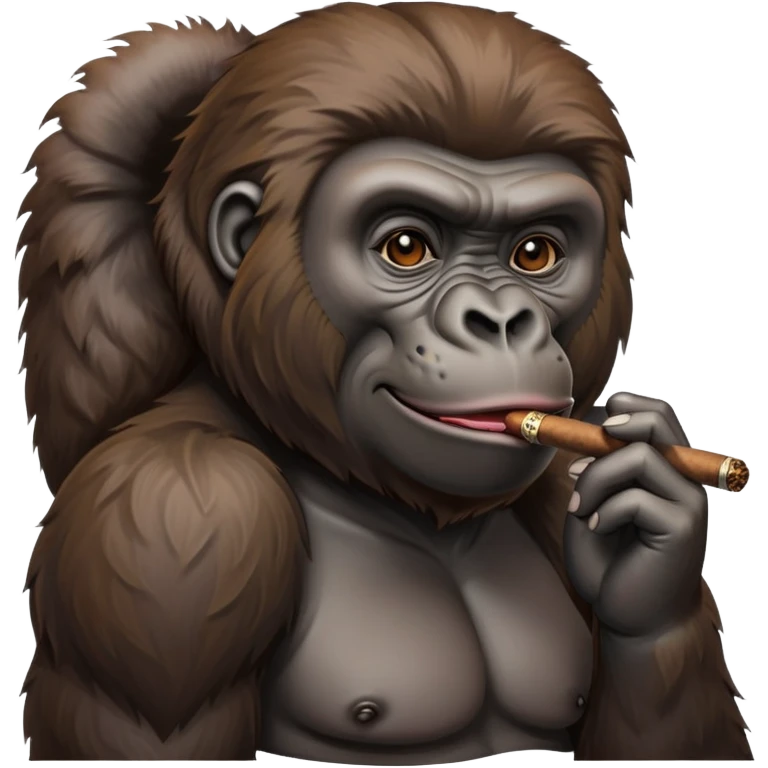 gorilla smoking a cigar emoji