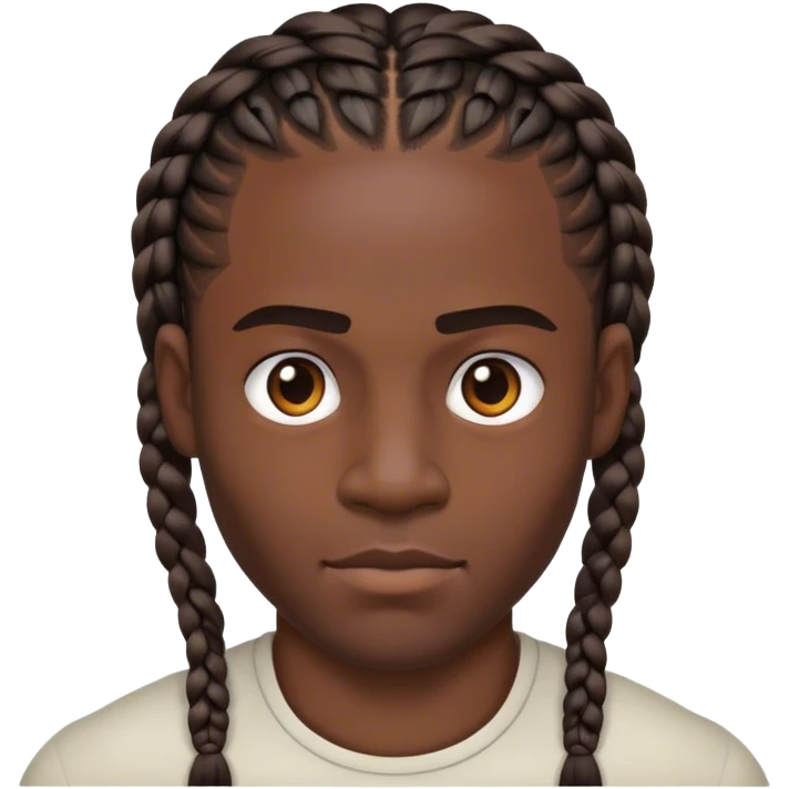 Black man with braids strong emoji