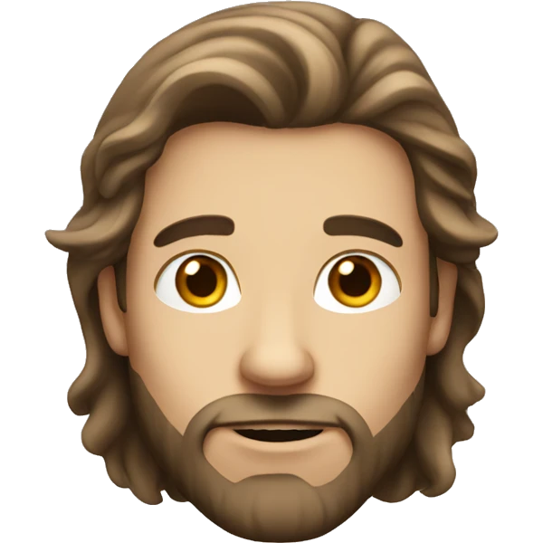 White man with long brown hair emoji