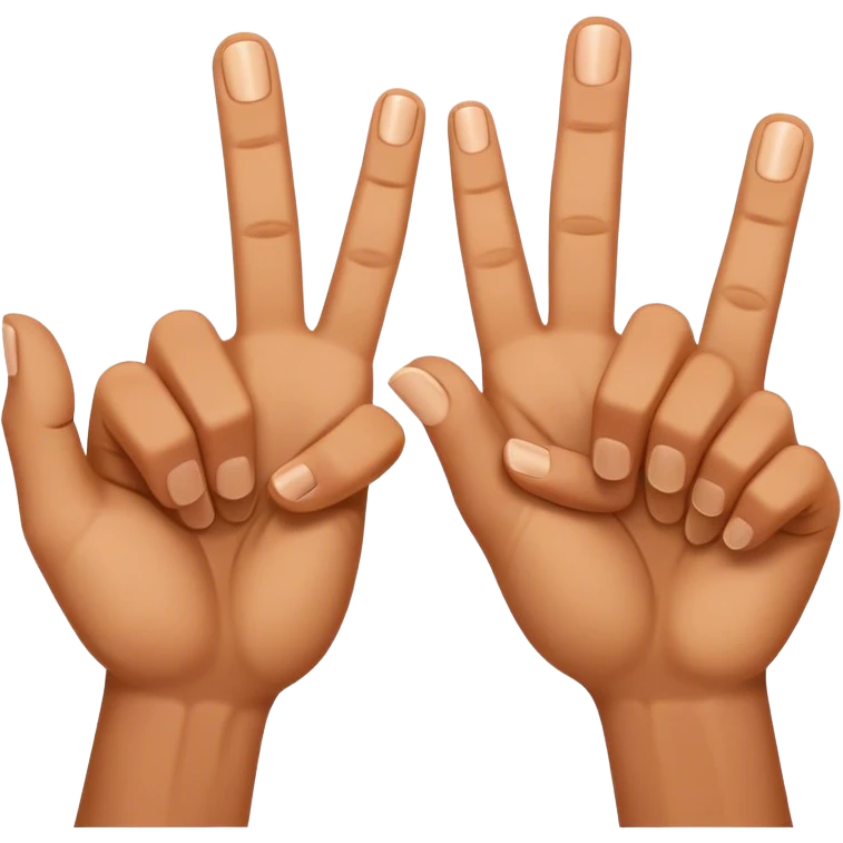 two hands with index fingertips up and thumbs touching to form the letter M upside down emoji