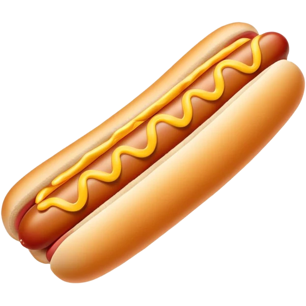 Extremely basic hot dog symbol with minimal lines emoji