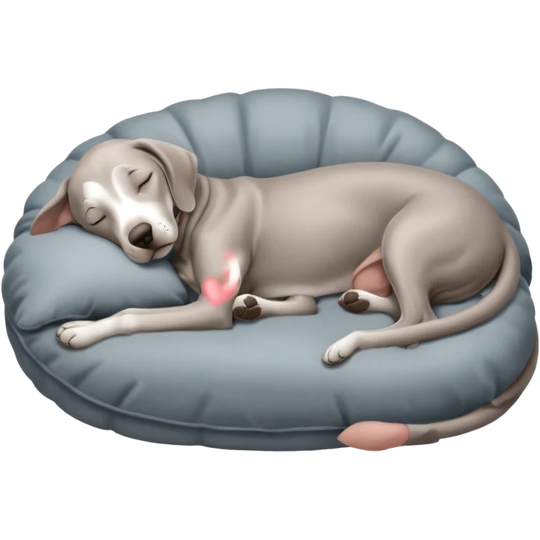 Weimaraner sleeping emoji