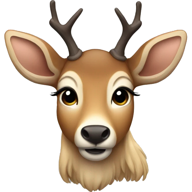 Deer with long lashes emoji