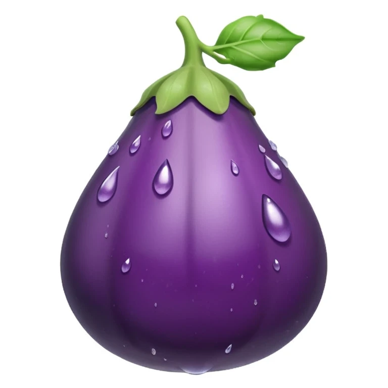 Aubergine qui sue des gouttes emoji