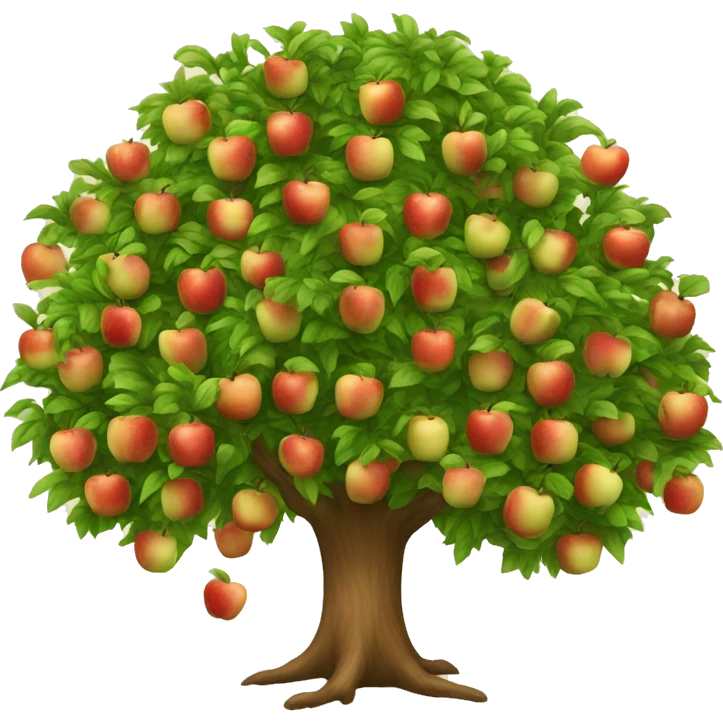 Apple tree with 26 alphabets apples emoji