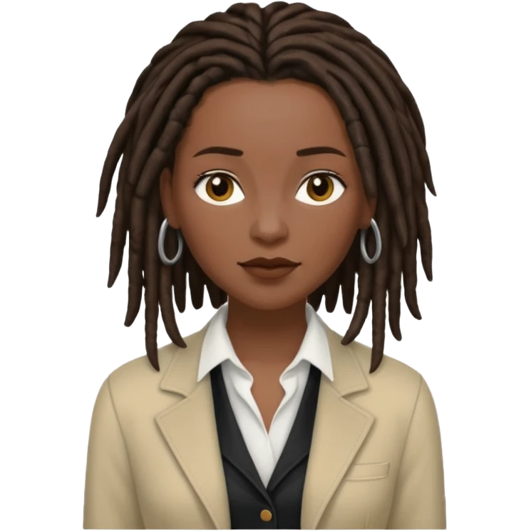 white woman brunette with short hair feminine clothes. And black woman with long dread locks with more masculine clothes emoji