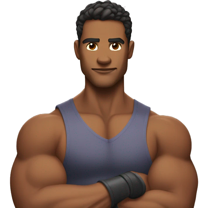Flexing you're jawline to impress girls emoji