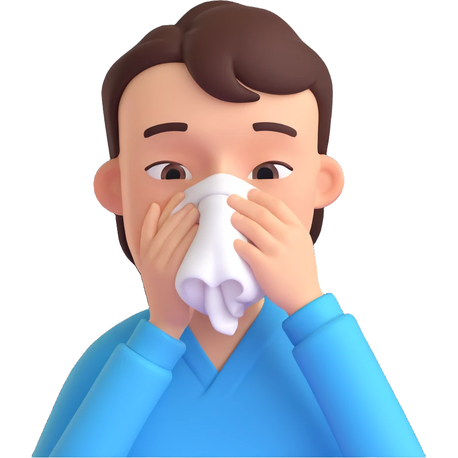 runny nose with a cold emoji