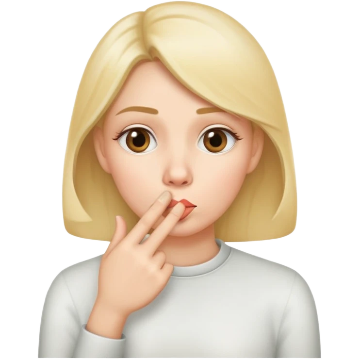 finger over lips shushing gesture emoji