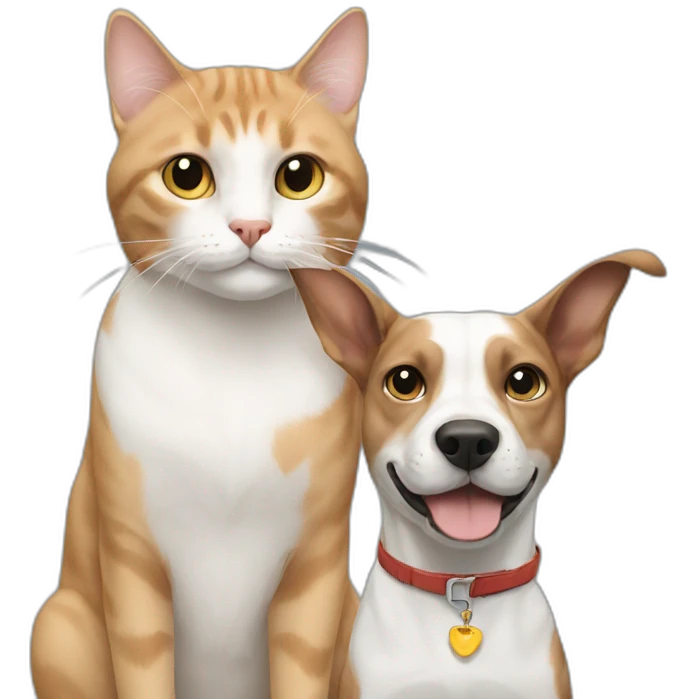 cat with dog emoji