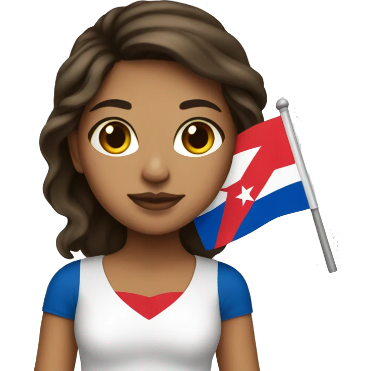 Latina girl with puerto Rico flag emoji