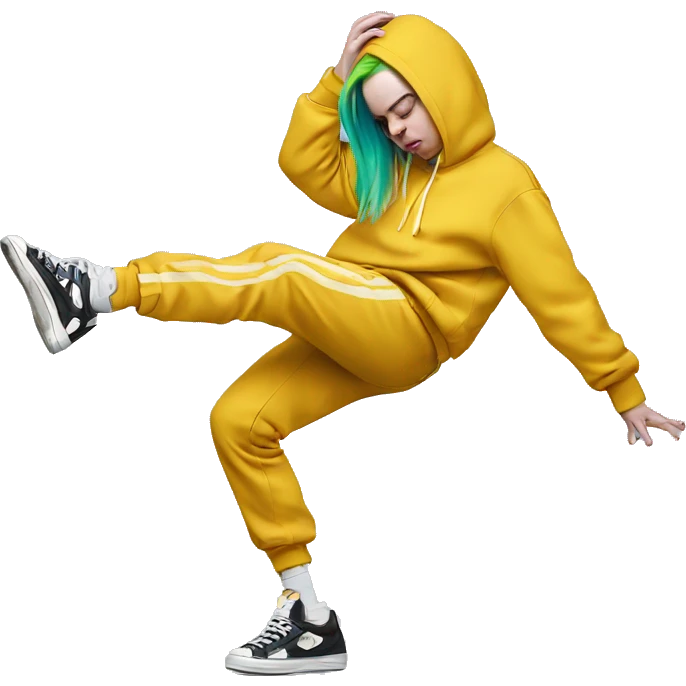 Billie Eilish breakdancing emoji
