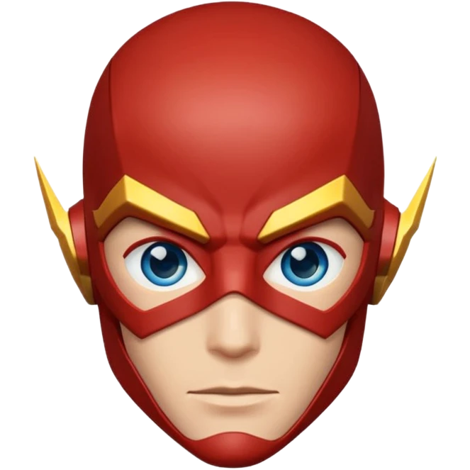 The Flash with blue eyes emoji