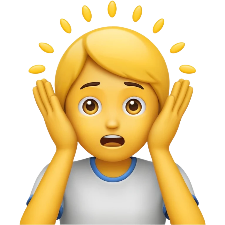 Emoji with hands on head shocked emoji