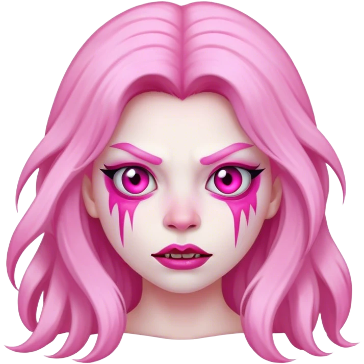 lady monster pink face emoji