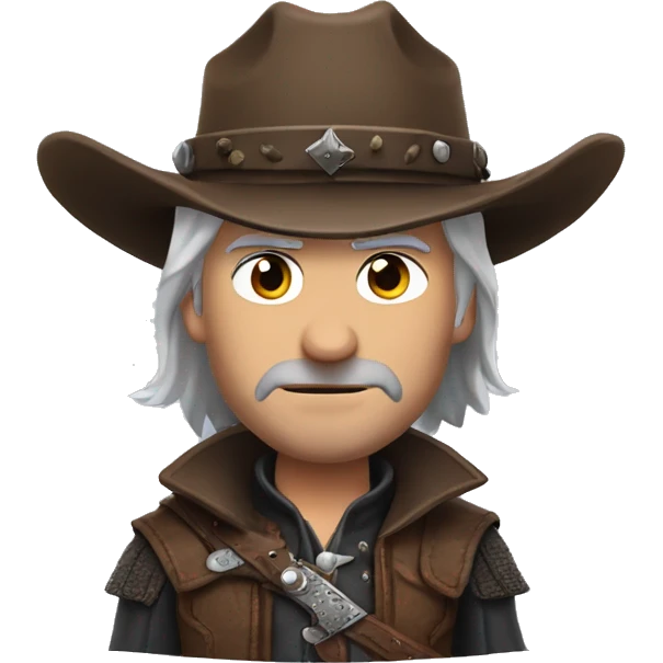 Geralt of Rivia with cowboy hat emoji