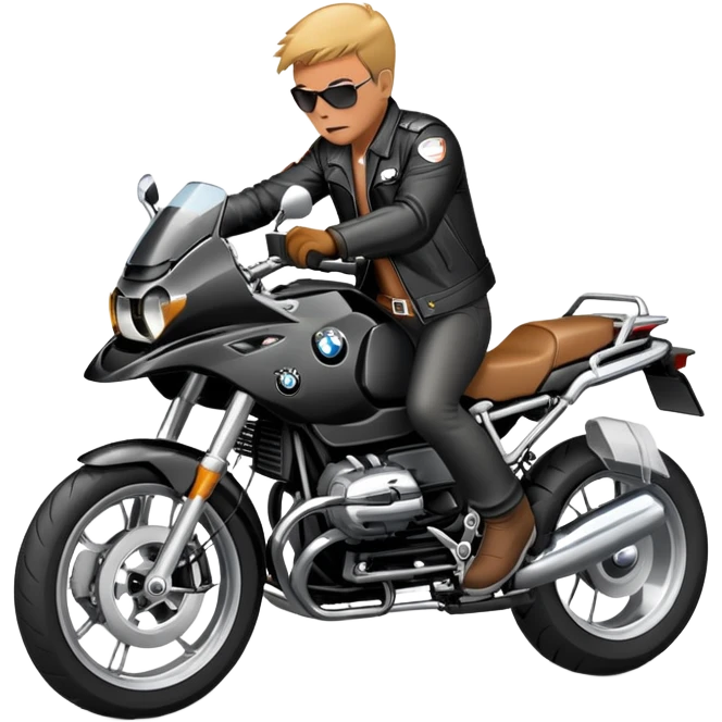 biker piss on bmw emoji
