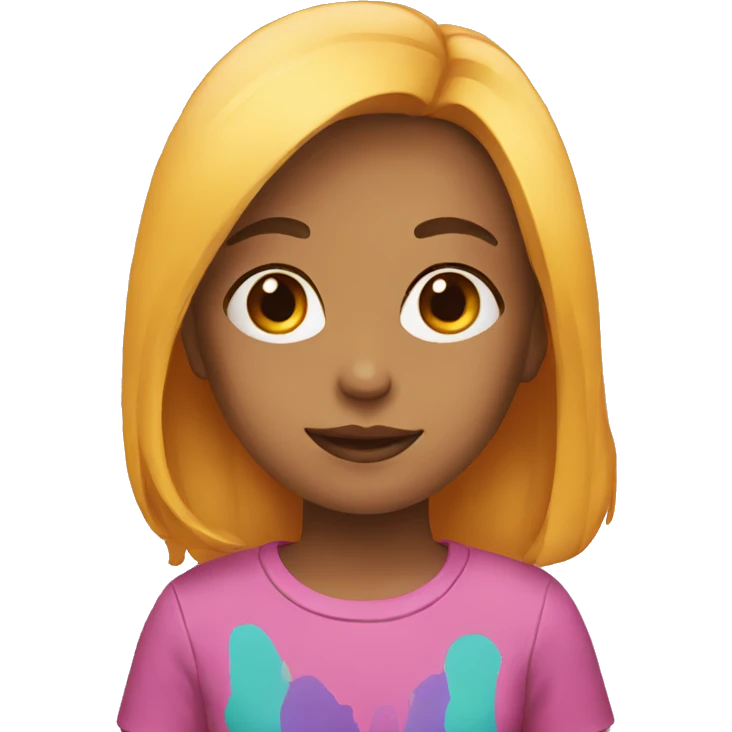 Girl with colours emoji