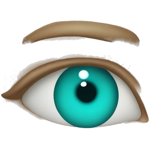 Turquoise eye emoji