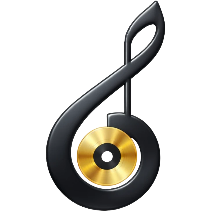 music note with a music disc emoji