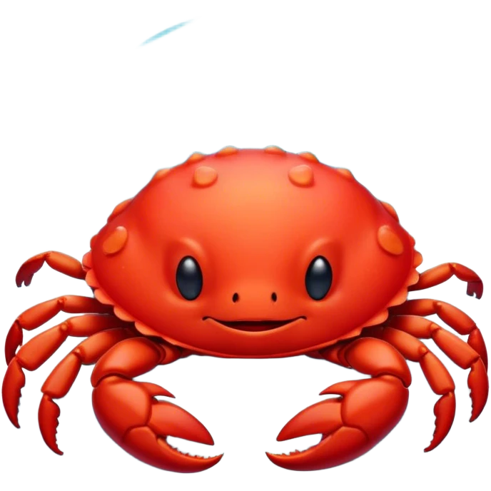 Meme-Worthy Cute Sleeping Red Crab Portrait Emoji, Head resting peacefully with a contented smile, showcasing a robust, vivid scarlet carapace and softly closed eyes in serene slumber, Simplified yet adorably endearing features, highly detailed, glowing with a soft, drowsy ocean light, high shine, relaxed and utterly lovable, stylized with an air of playful laziness, soft glowing outline, capturing the essence of a sleeping red crab that feels destined to become the next viral icon of adorable rest! emoji
