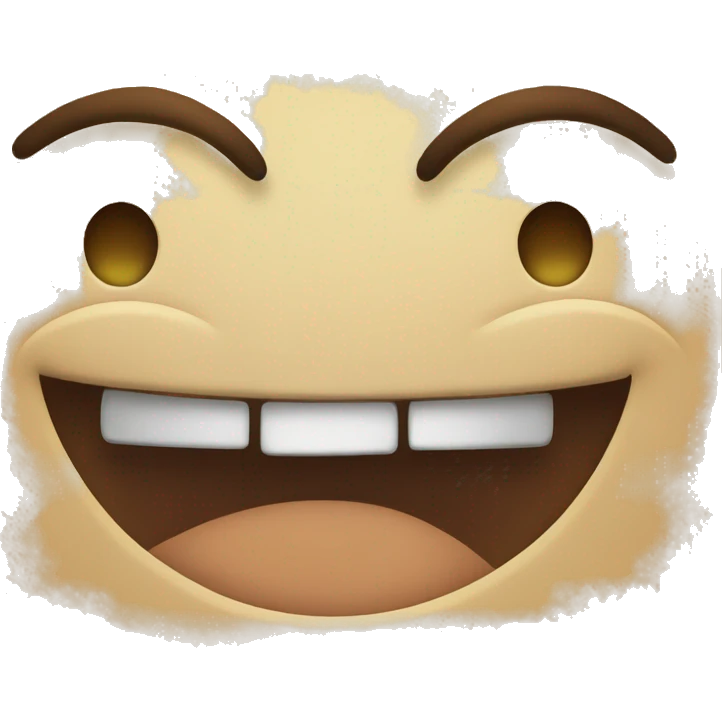 Winking emoji, but scary emoji