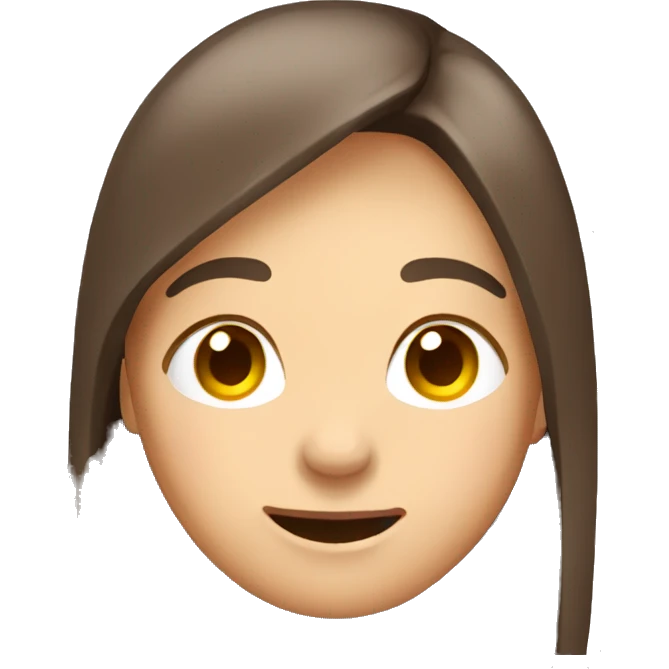 Woman with long straight brown hair, brown eyes and light skin laughing but also crying  emoji