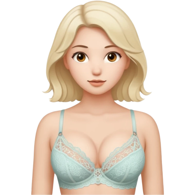 young women with big boobs wearing lace braw emoji
