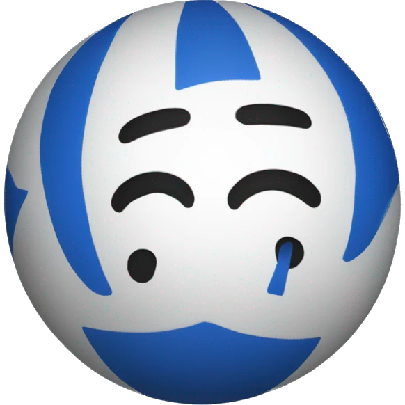 White tik mark in a blue ball emoji