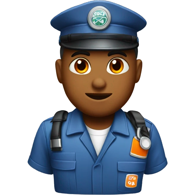 orange emt worker emoji
