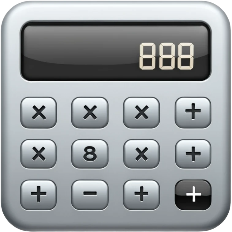 calculator icon, no Apple branding or logo emoji