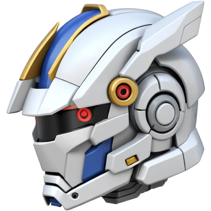 A Gundam RX-0 robot head, side view emoji