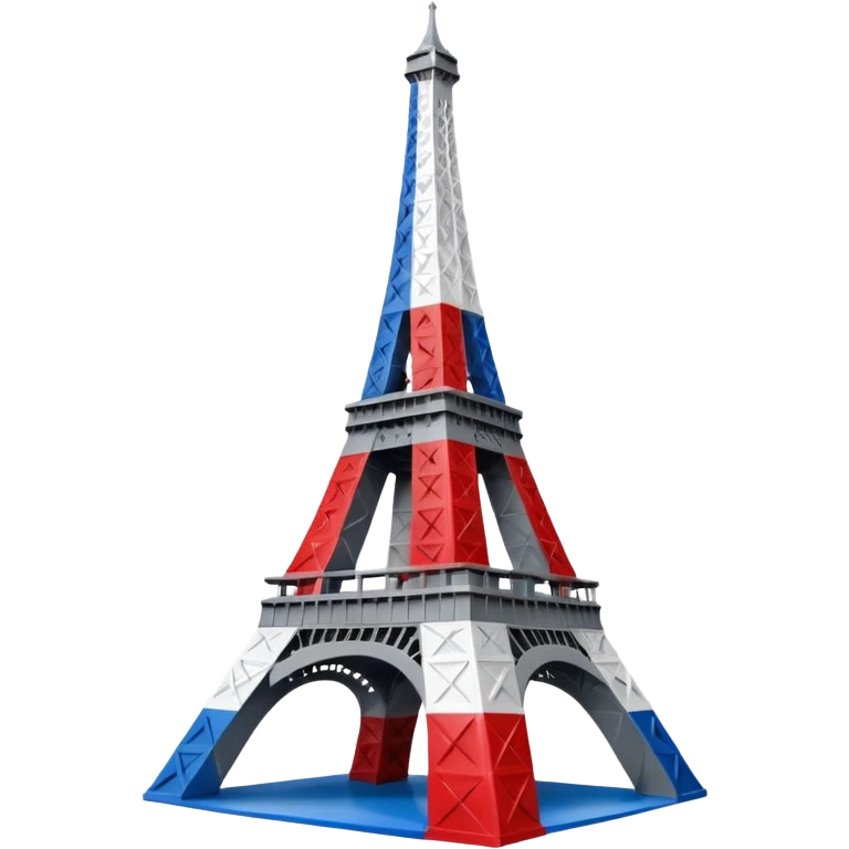 Spam meat Eiffel tower and French flag surrealist painting  emoji