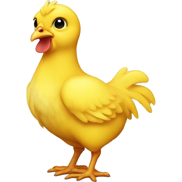 sad yellow baby chicken emoji