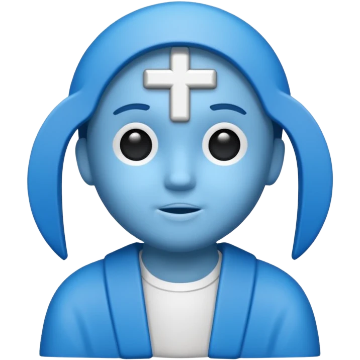 blue word "amen" simple font emoji