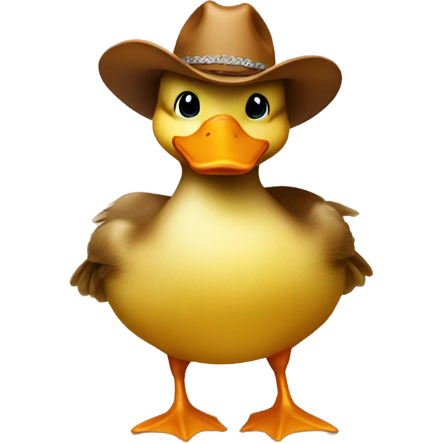 duckling wearing cowboy hat emoji