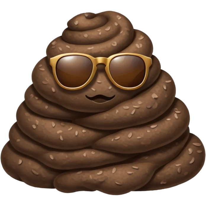 Poop with sunglasses  emoji