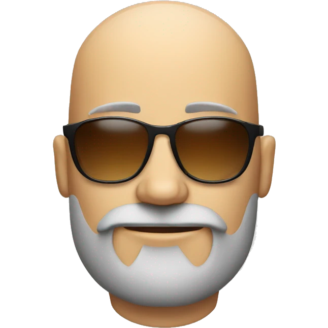 bald man with beard and cigar and sun glasses emoji