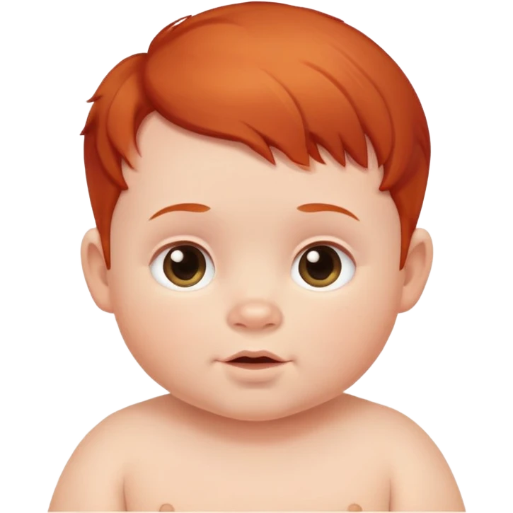 Cute redhead boy baby emoji