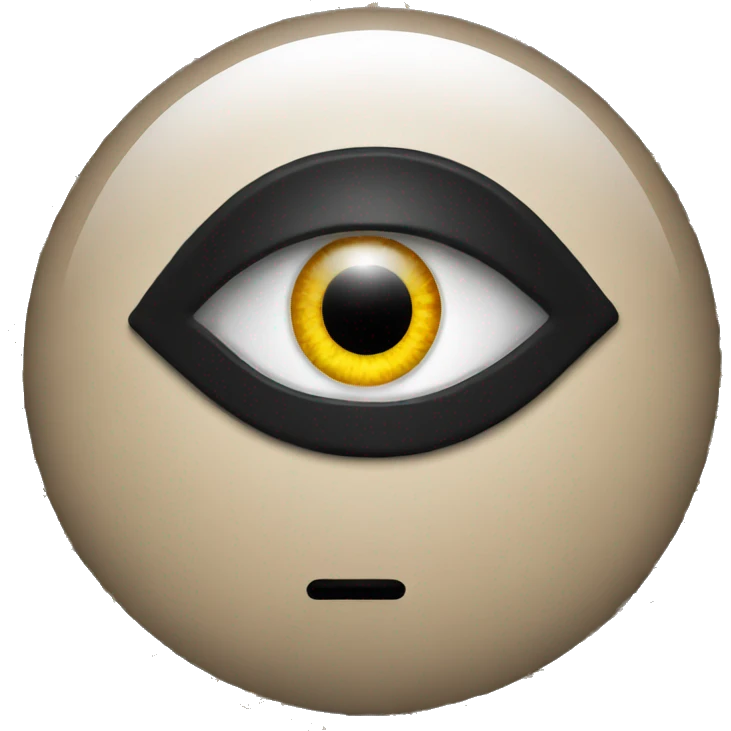 eye with black background, and iback ris and ack pupil emoji