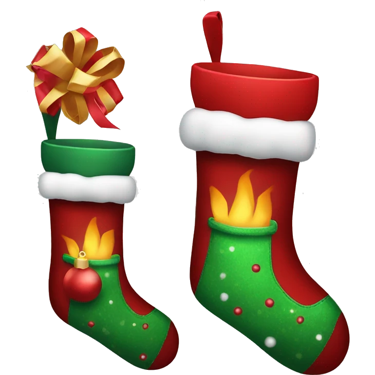 hazardous christmas stockings  emoji