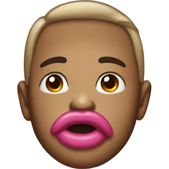 pink kiss emoji