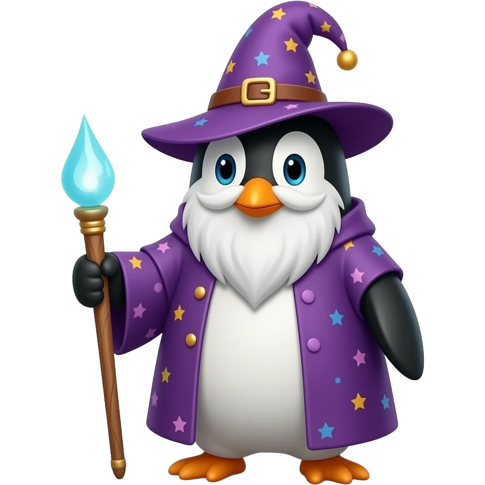 Penguin Wizard emoji