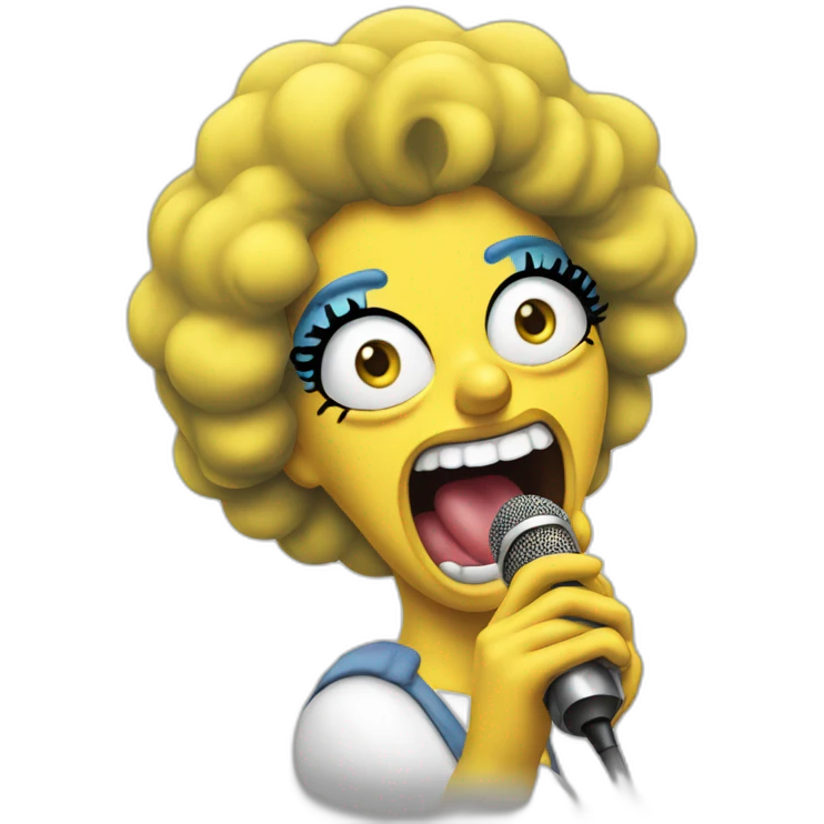 marge simpson metal singer emoji