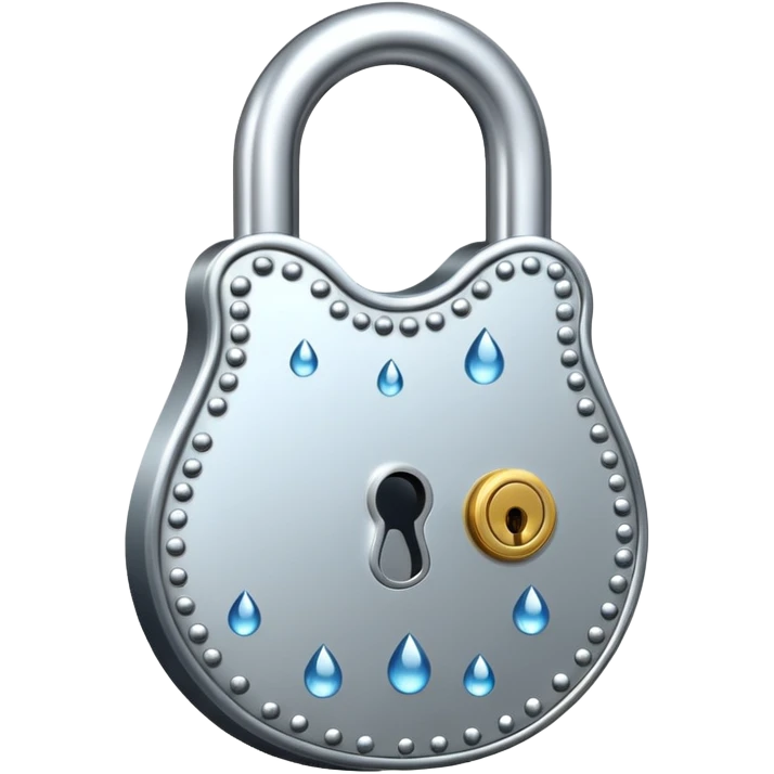 LOCK(WATERDROP SHAPED ）
 emoji