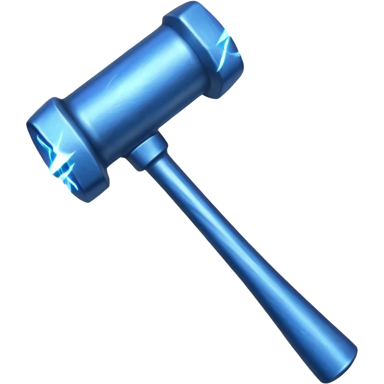 hammer with lightning infused emoji