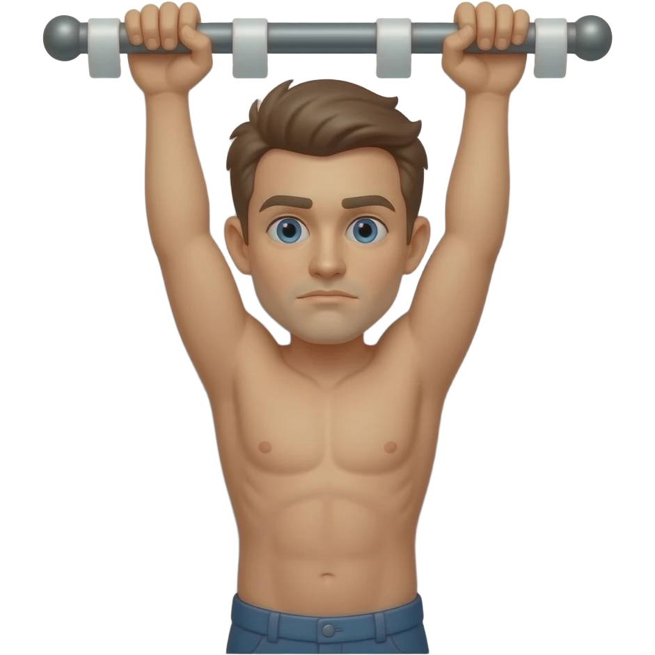 A men hanging to fan doing suicide emoji