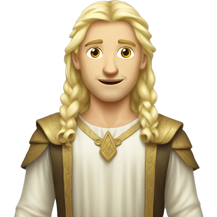 blond guy in the image of a Slavic mythological creature emoji