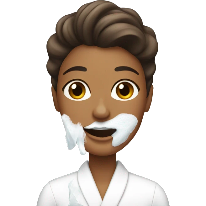 Woman shaving beard emoji